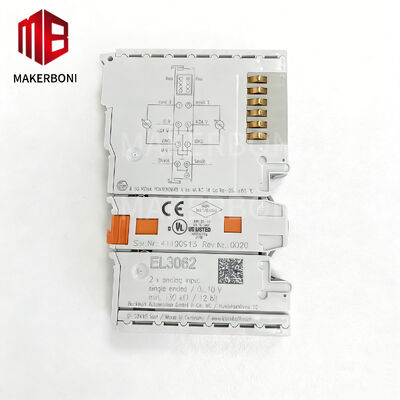 Beckhoff EL3062 2-kanaals analoge ingangsklem met 0-10V bereik en 12-bits resolutie